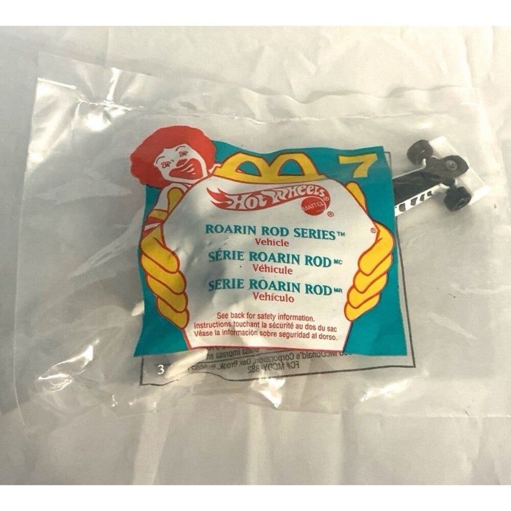 ROARING ROD SERIES Hot Wheels White Zebra Drag Car Collectible Toy NEW 1995 - Picture 2 of 3